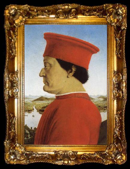 framed  Piero della Francesca Federico di Montefeltro, ta009-2